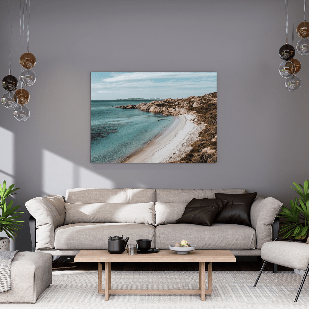 Pristine Coastal Haven Bay - Nature Wall Art - Aestheticanvas