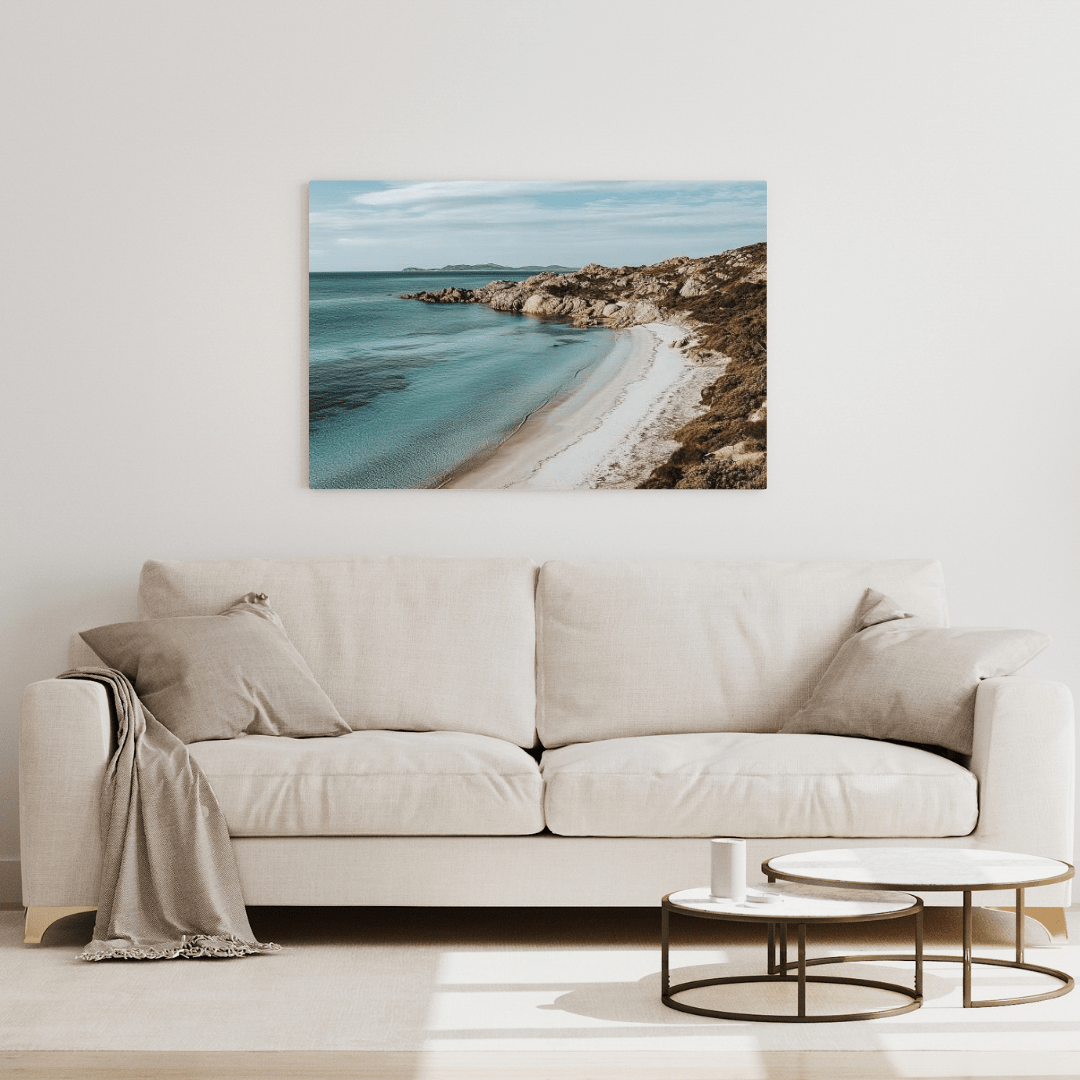 Pristine Coastal Haven Bay - Nature Wall Art - Aestheticanvas