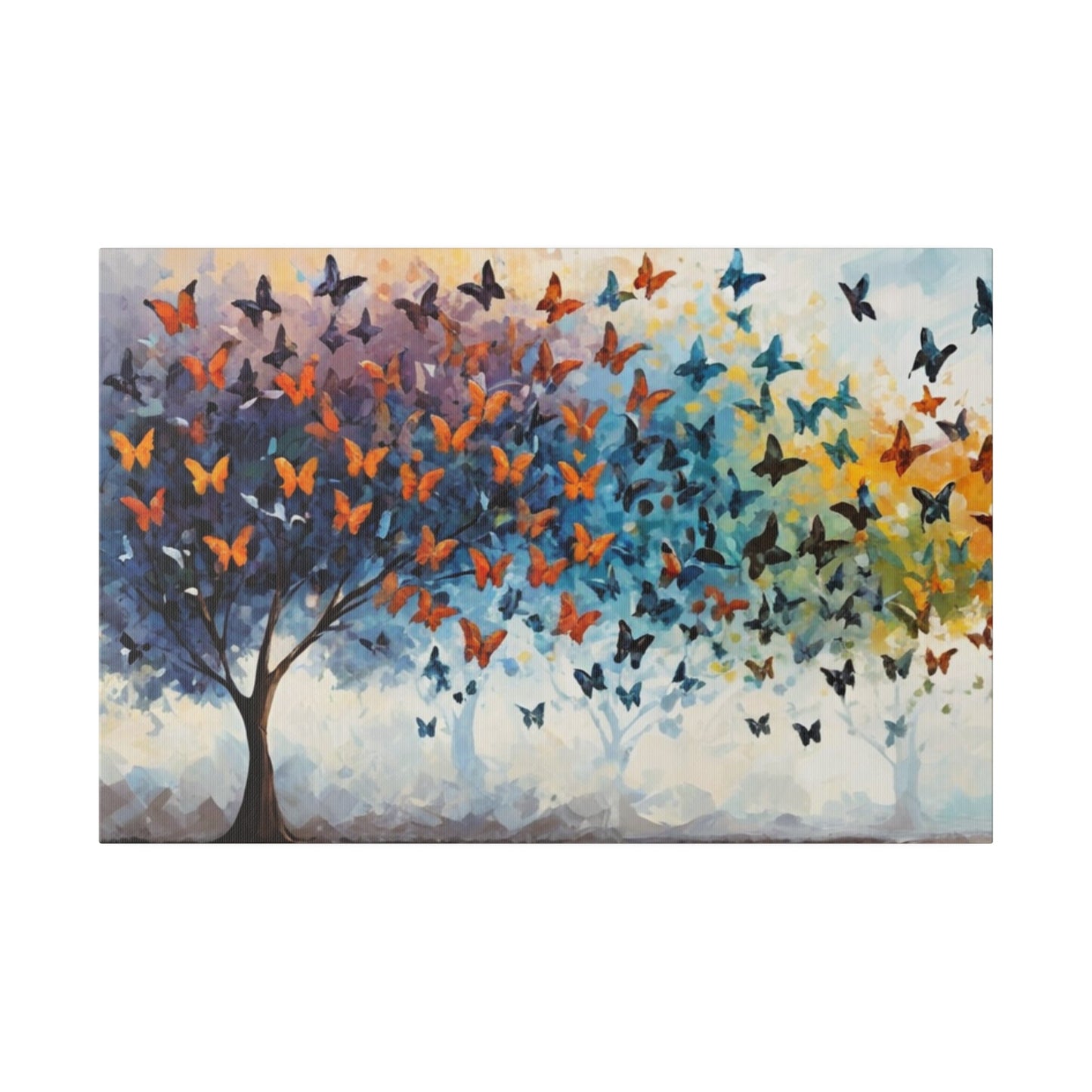 Rainbow Butterflies - Abstract Wall Art - Aestheticanvas