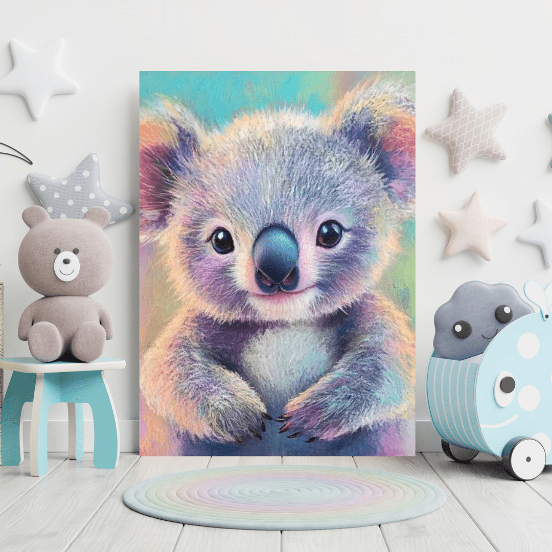 Rainbow Fluffy - Kids Wall Art - Aestheticanvas