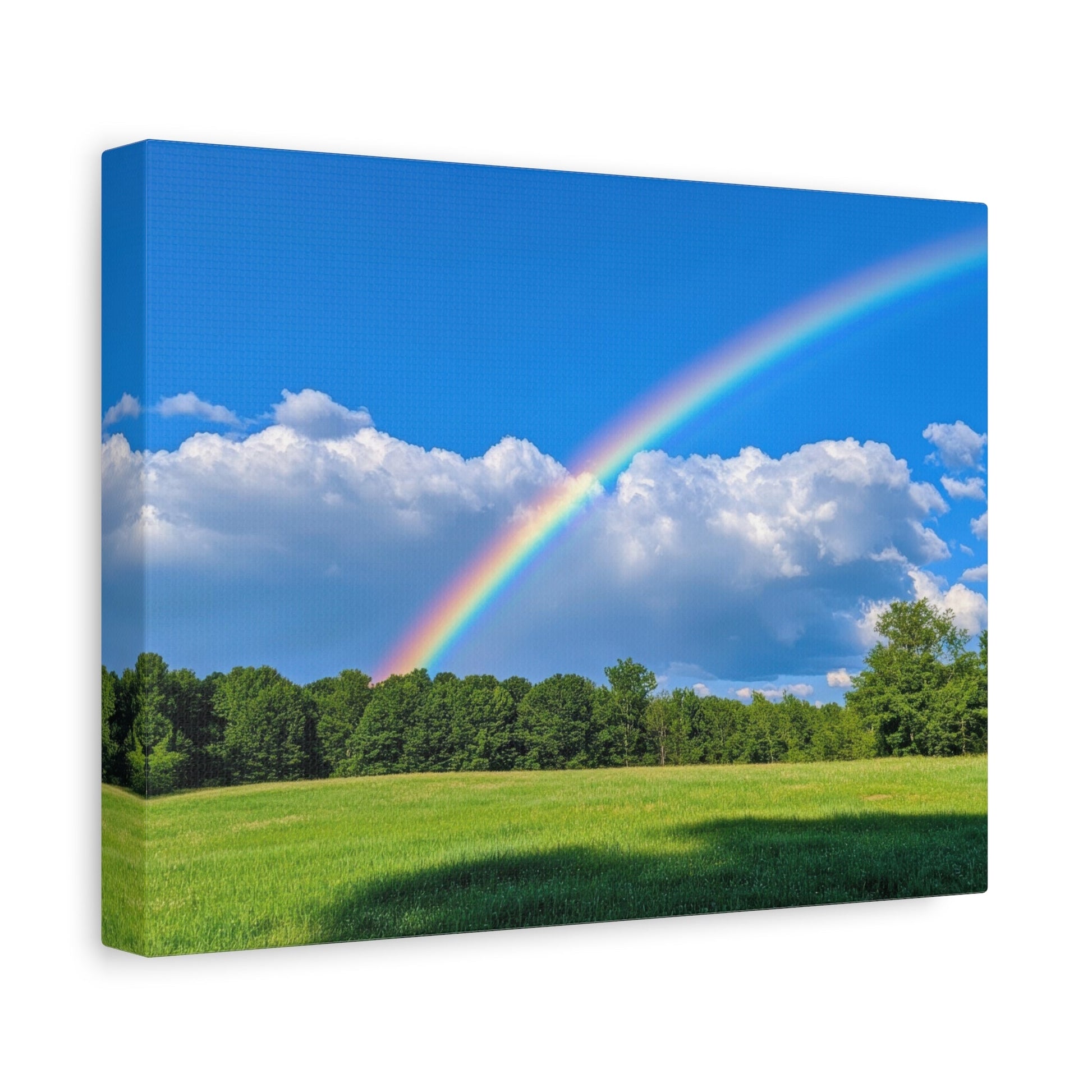 Rainbow over Lush Greenery - Landscape Wall Art - Aestheticanvas