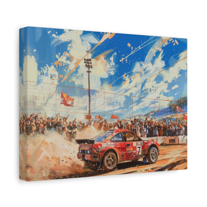 Rally Car in Action - Sport Wall Art - Aestheticanvas