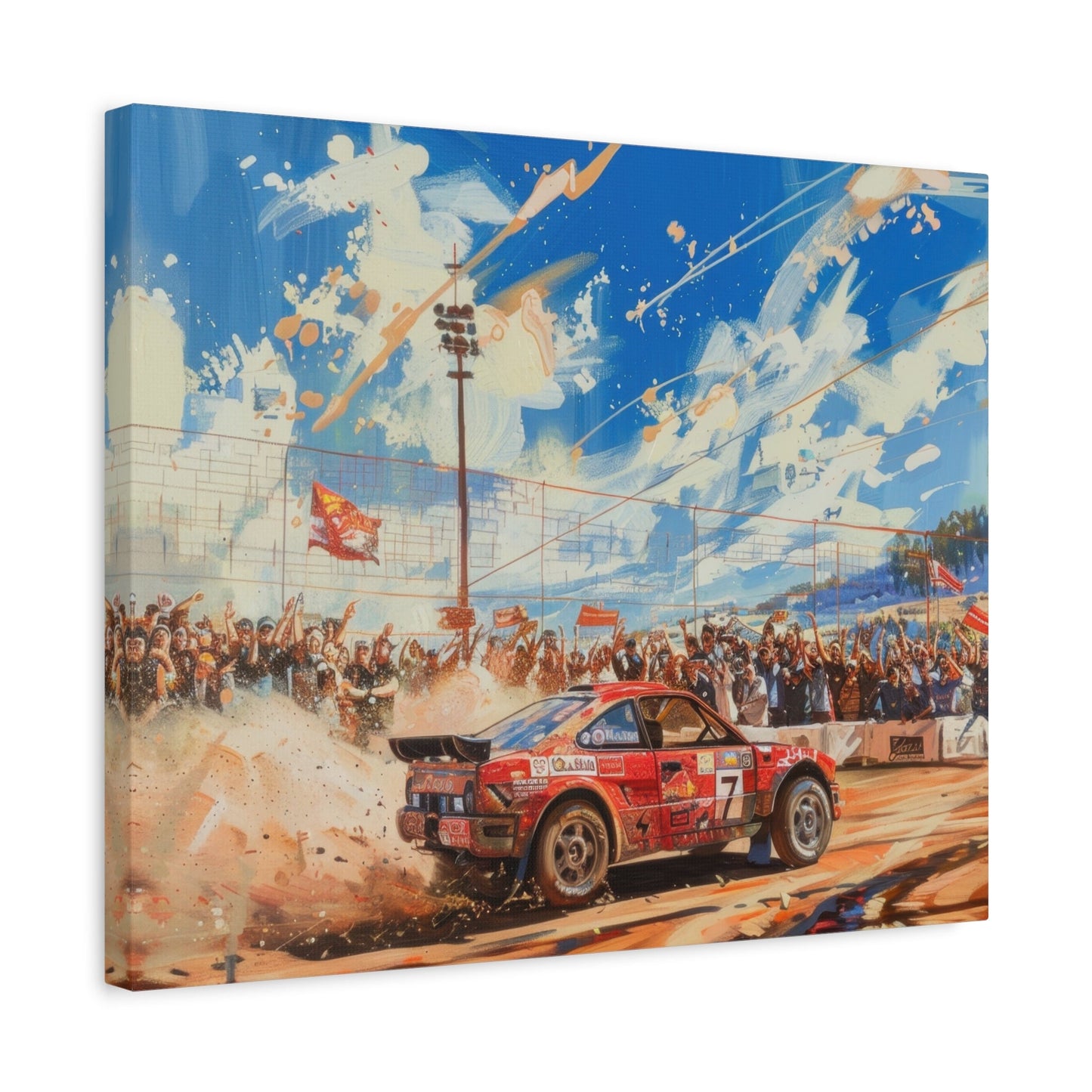 Rally Car in Action - Sport Wall Art - Aestheticanvas