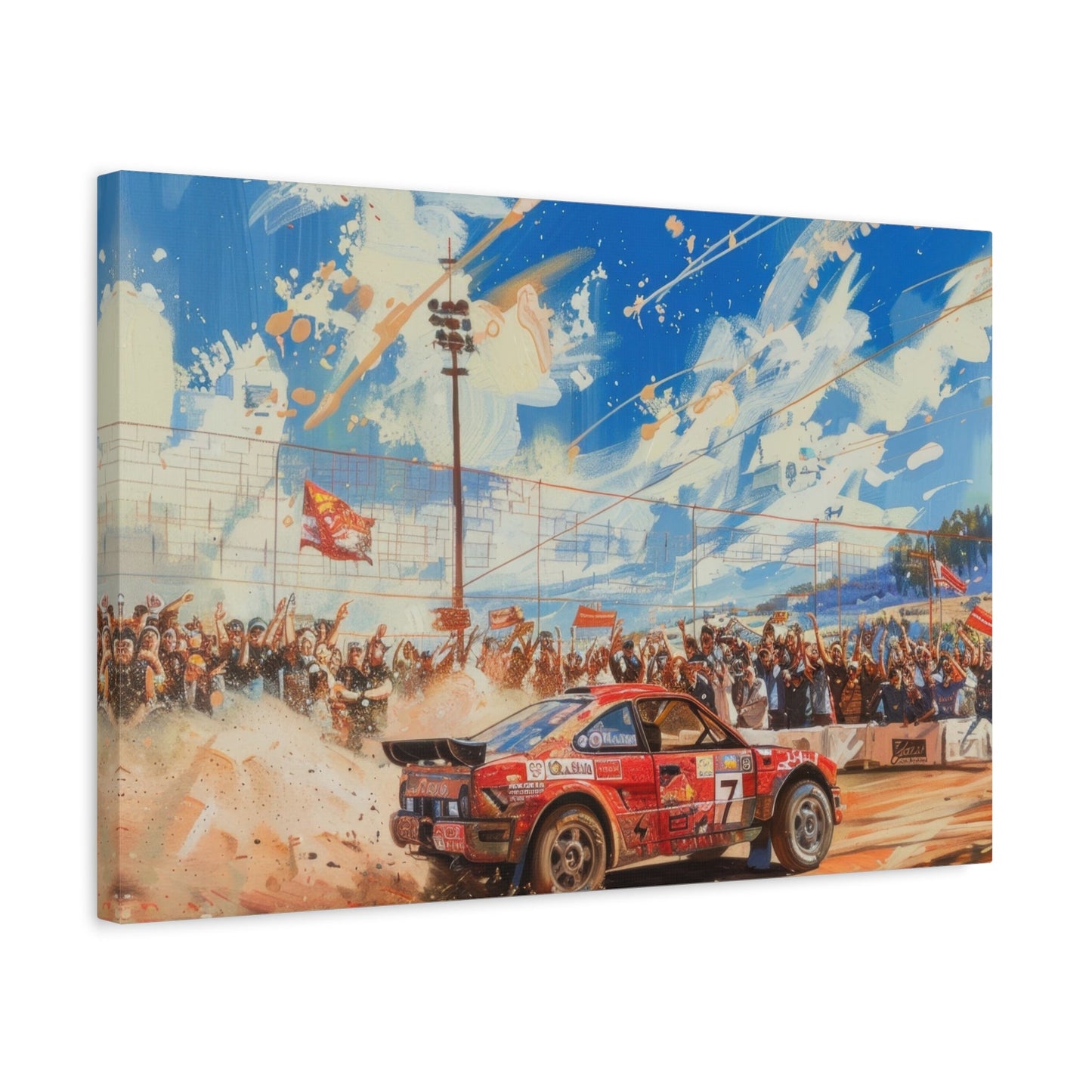 Rally Car in Action - Sport Wall Art - Aestheticanvas