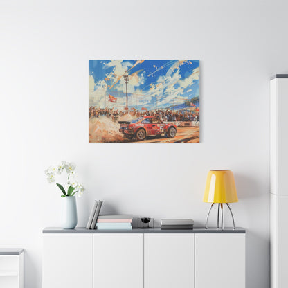 Rally Car in Action - Sport Wall Art - Aestheticanvas