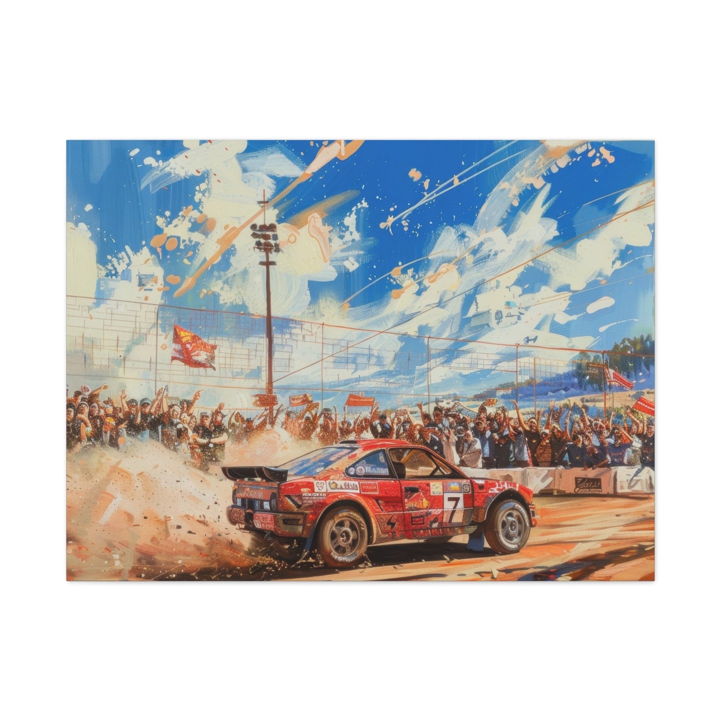 Rally Car in Action - Sport Wall Art - Aestheticanvas