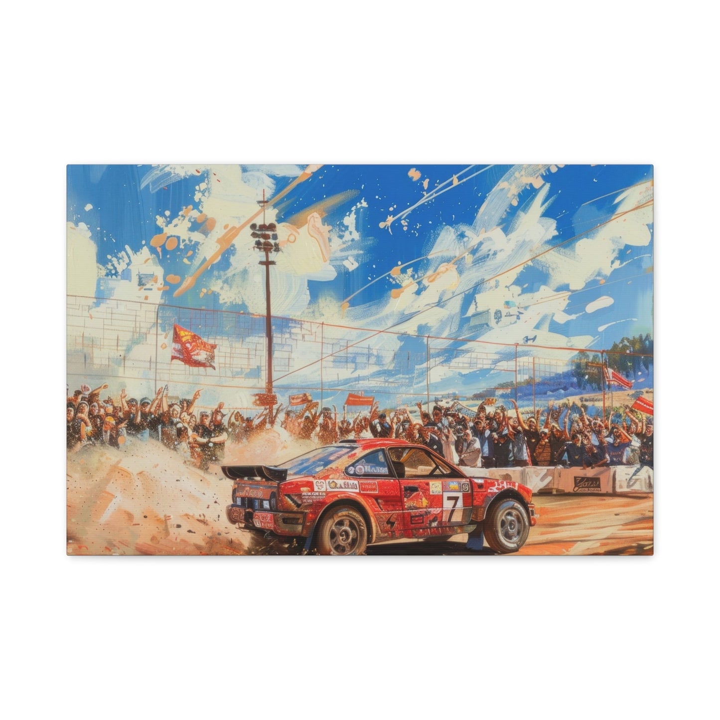 Rally Car in Action - Sport Wall Art - Aestheticanvas