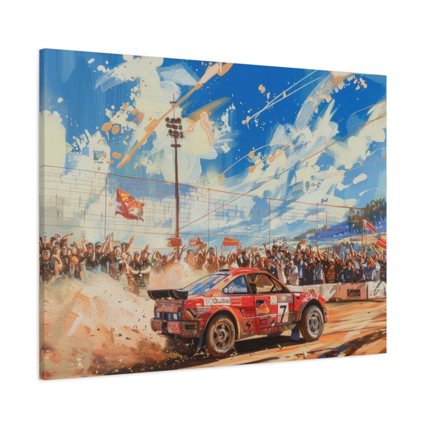 Rally Car in Action - Sport Wall Art - Aestheticanvas