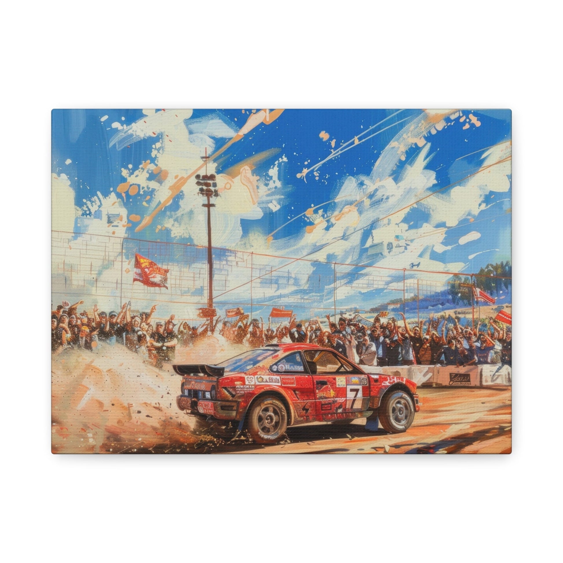 Rally Car in Action - Sport Wall Art - Aestheticanvas