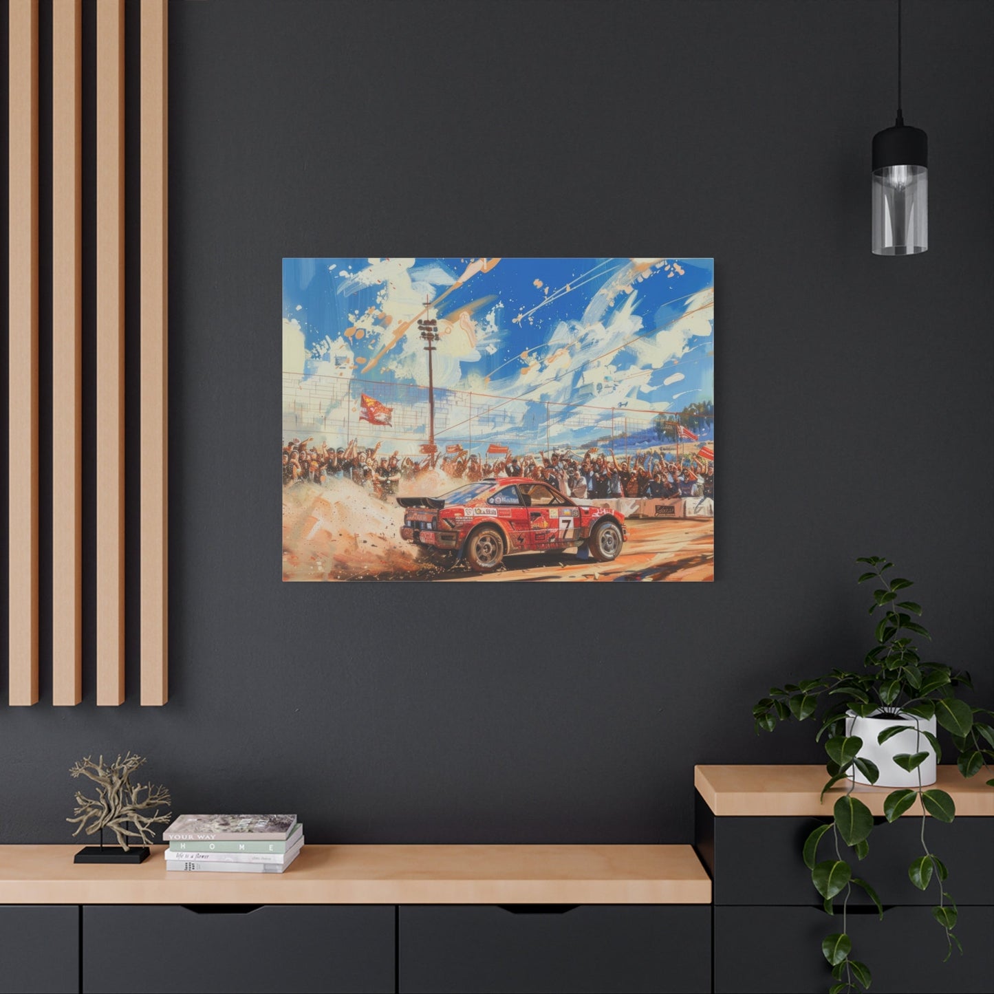 Rally Car in Action - Sport Wall Art - Aestheticanvas