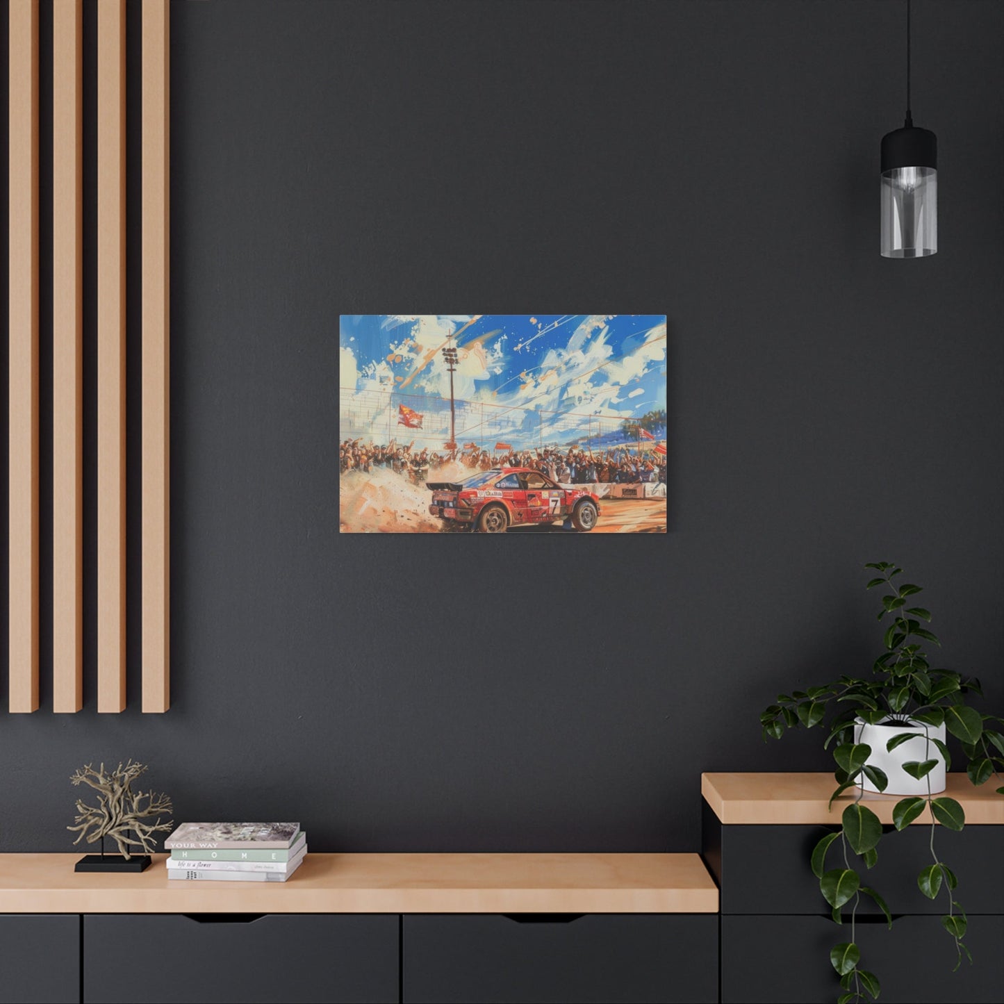 Rally Car in Action - Sport Wall Art - Aestheticanvas