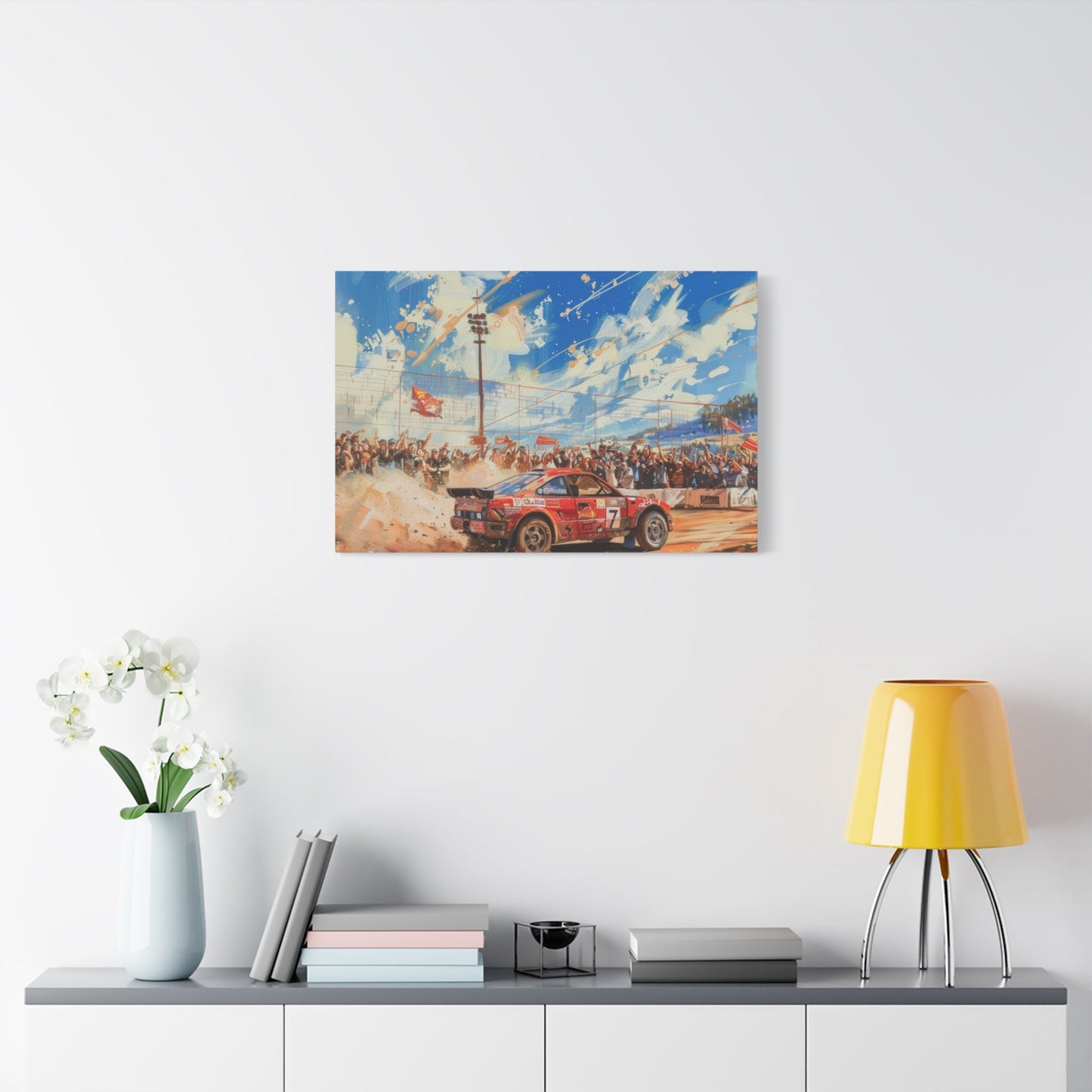 Rally Car in Action - Sport Wall Art - Aestheticanvas