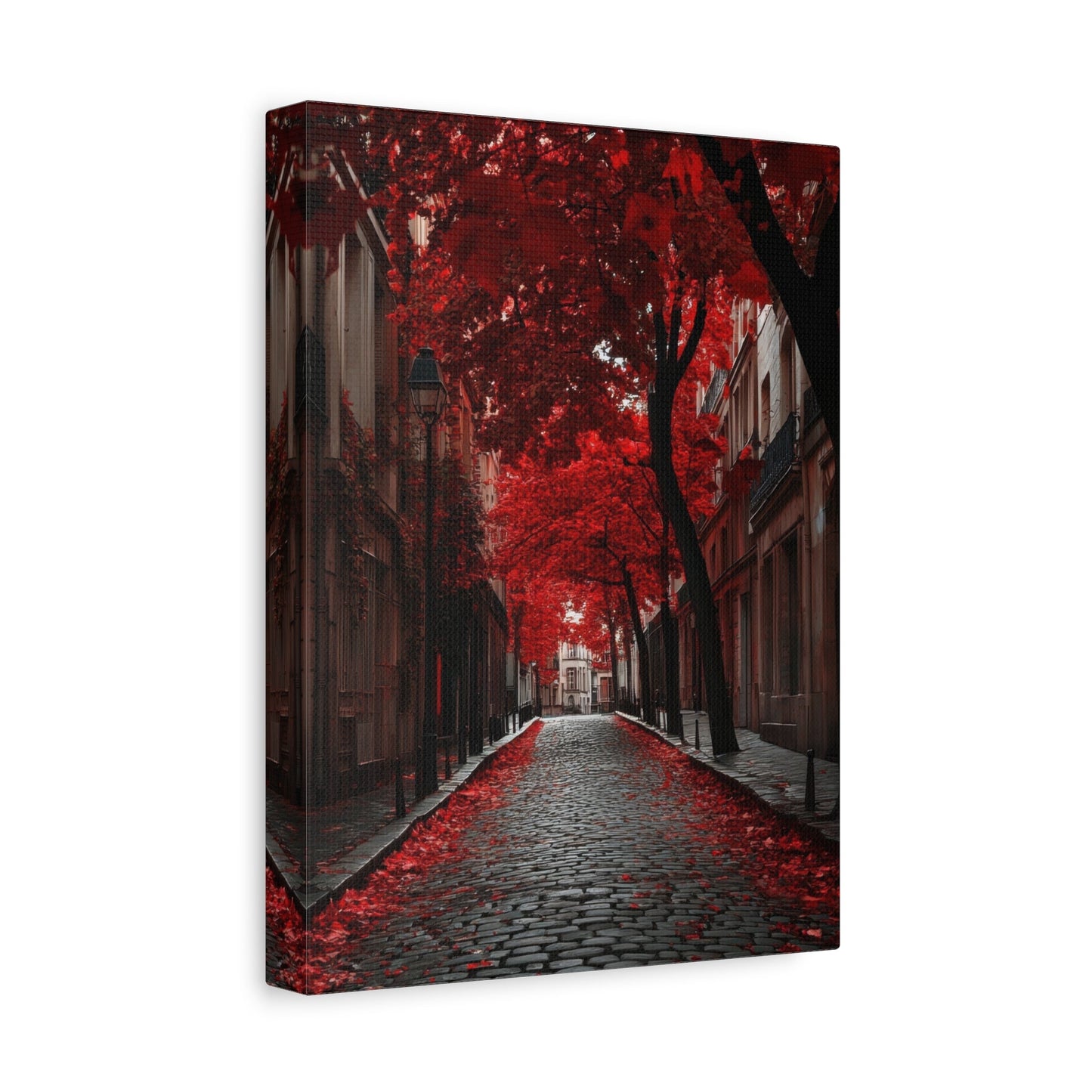 Red Autumn Avenue - City Wall Art - Aestheticanvas