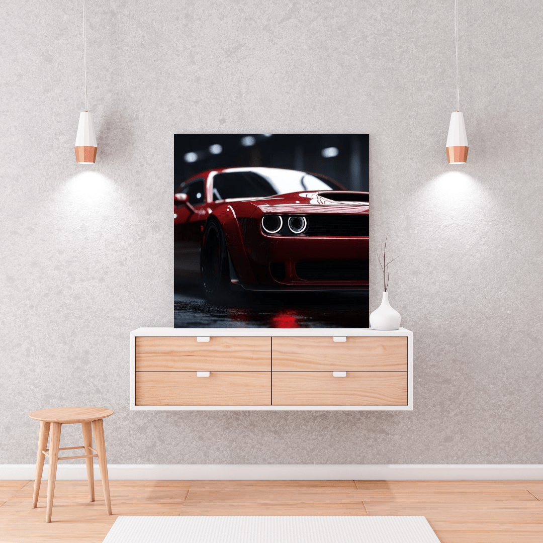 Red Dodge Demon - Automotive Wall Art - Aestheticanvas