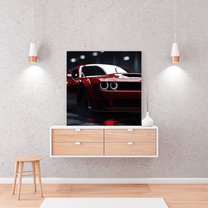 Red Dodge Demon - Automotive Wall Art - Aestheticanvas