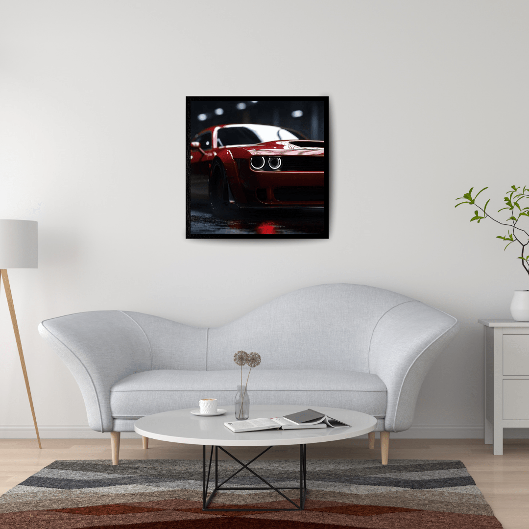 Red Dodge Demon - Automotive Wall Art - Aestheticanvas