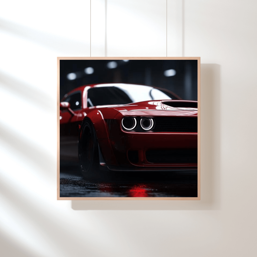 Red Dodge Demon - Automotive Wall Art - Aestheticanvas