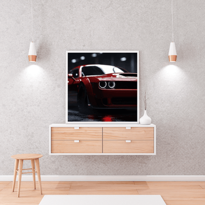 Red Dodge Demon - Automotive Wall Art - Aestheticanvas