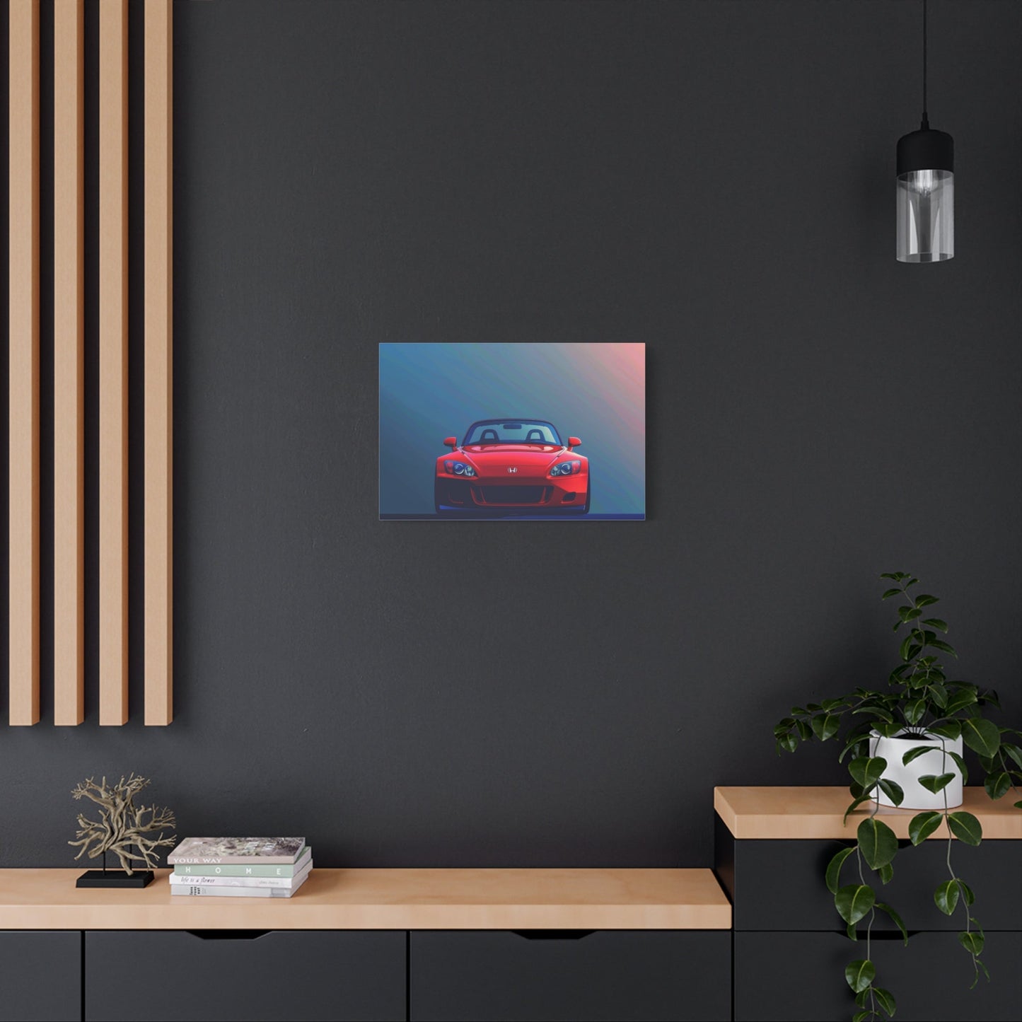 Red Honda S2000 Convertible - Car Wall Art - Aestheticanvas