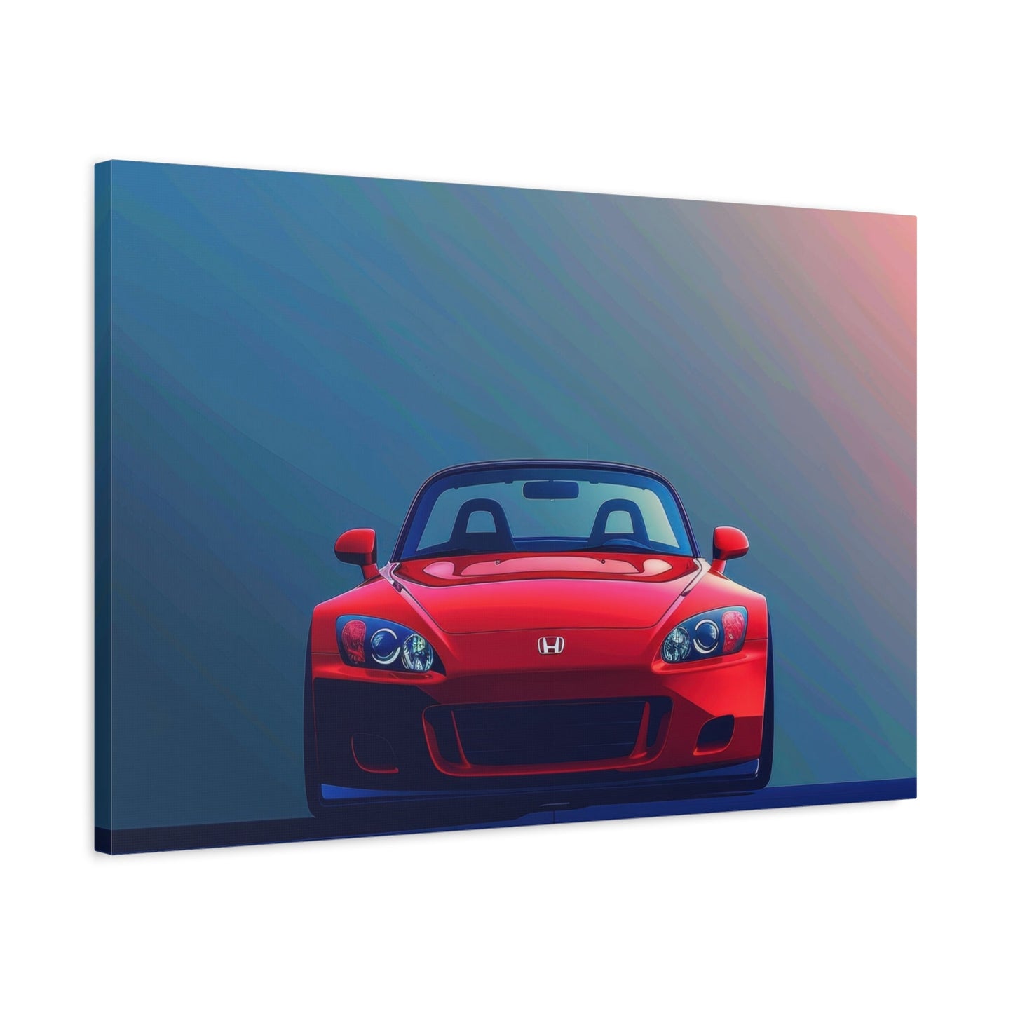 Red Honda S2000 Convertible - Car Wall Art - Aestheticanvas