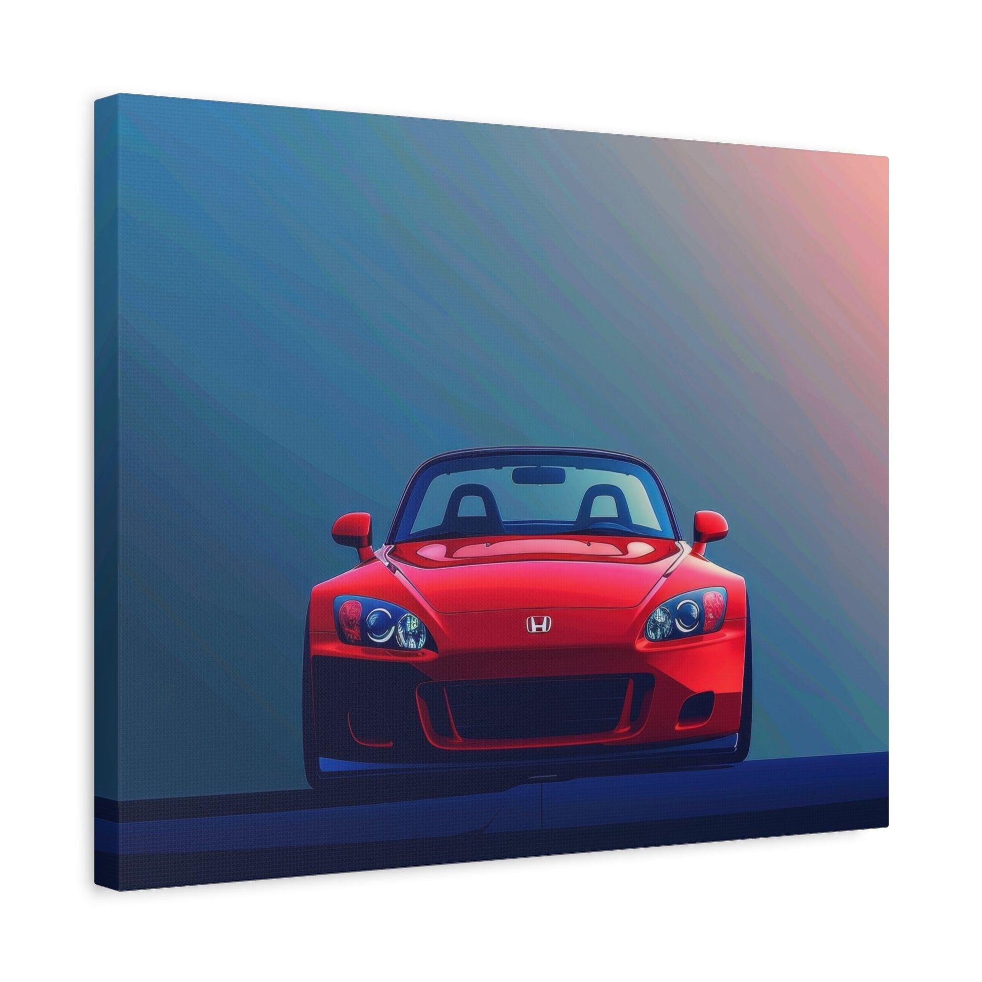 Red Honda S2000 Convertible - Car Wall Art - Aestheticanvas