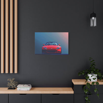 Red Honda S2000 Convertible - Car Wall Art - Aestheticanvas