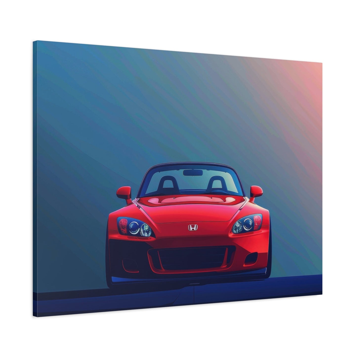 Red Honda S2000 Convertible - Car Wall Art - Aestheticanvas