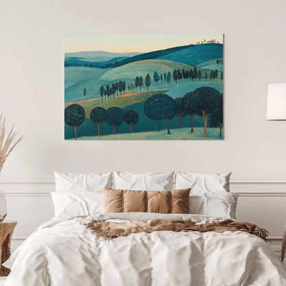 Rolling Hills Landscape - Minimalist Wall Art - Aestheticanvas