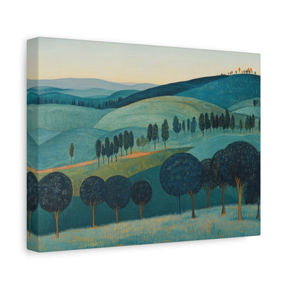 Rolling Hills Landscape - Minimalist Wall Art - Aestheticanvas