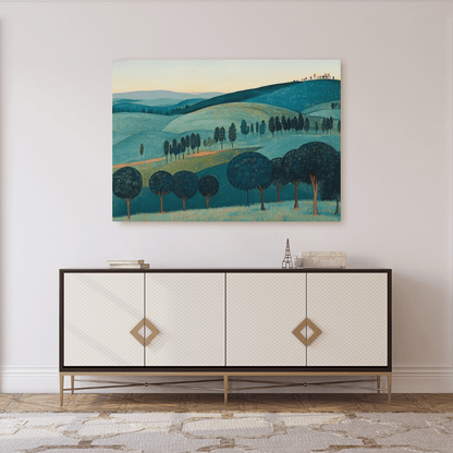 Rolling Hills Landscape - Minimalist Wall Art - Aestheticanvas