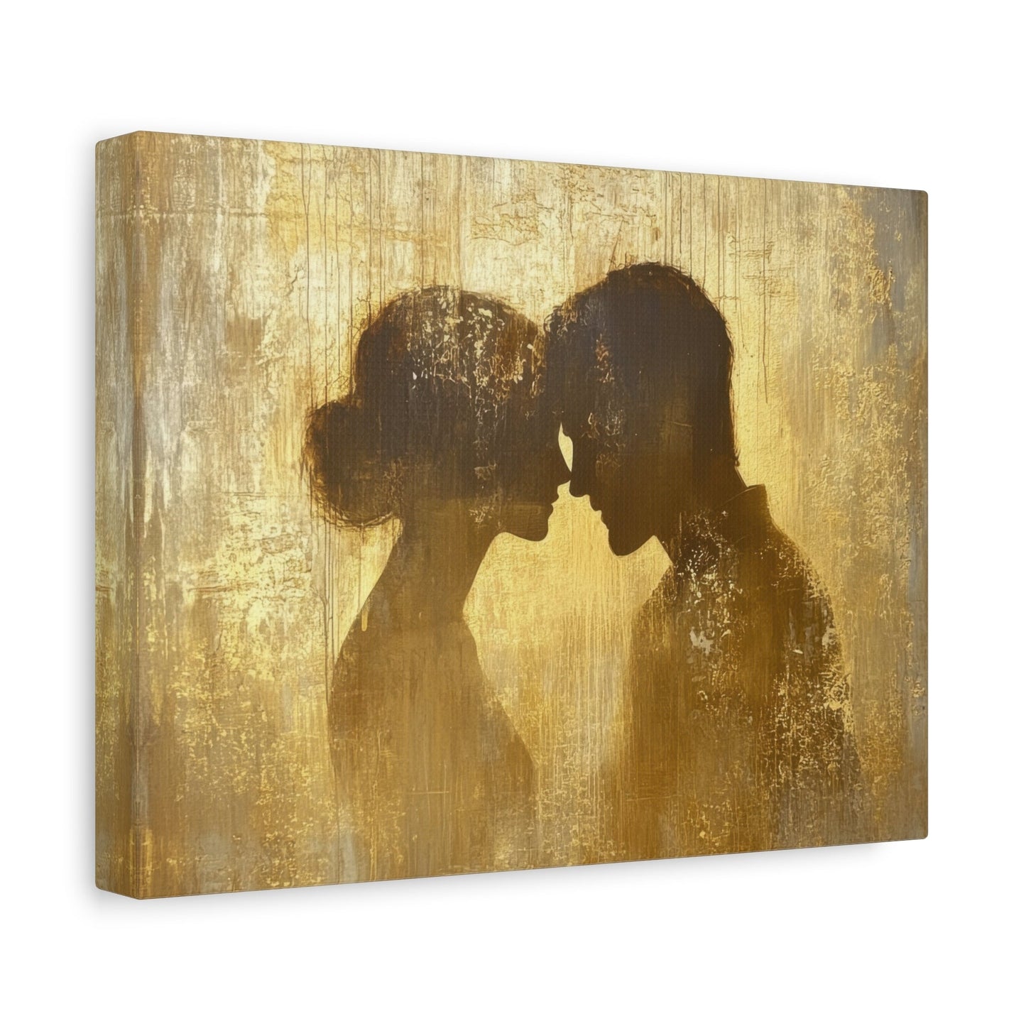 Romance in Gold - Abstract Wall Art - Aestheticanvas