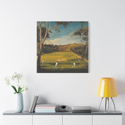 Rural Cricket Match in Countryside - Sport Wall Art - Aestheticanvas