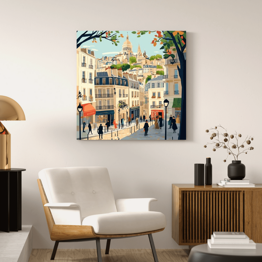 Sacré - Cœur Charm in Autumn - Paris Wall Art - Aestheticanvas