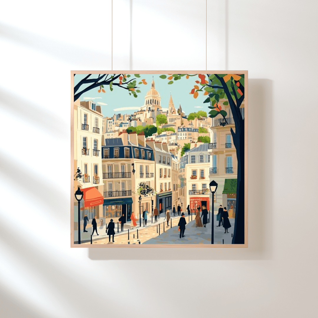 Sacré - Cœur Charm in Autumn - Paris Wall Art - Aestheticanvas