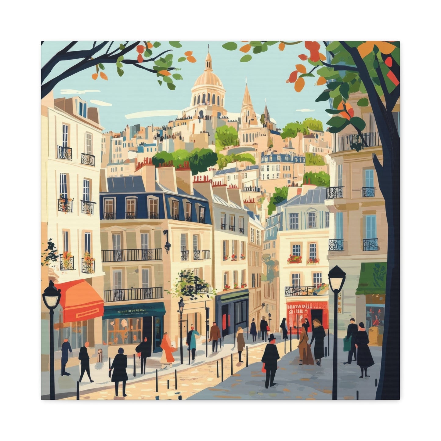 Sacré - Cœur Charm in Autumn - Paris Wall Art - Aestheticanvas