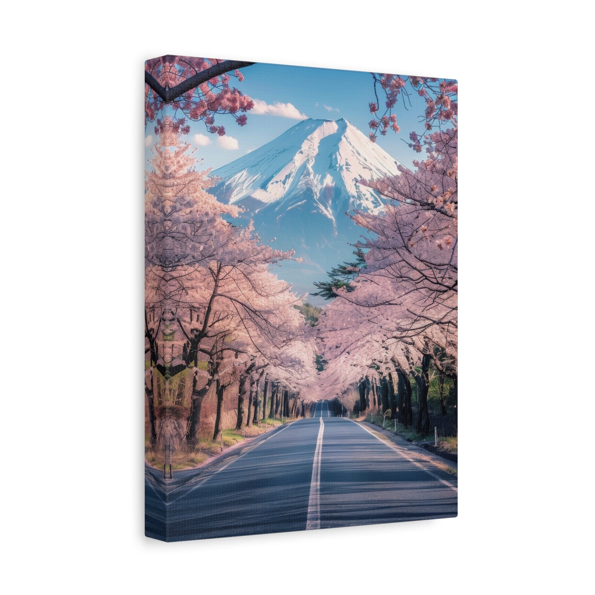 Sakura Road to Mount Fuji - Landscape Wall Art - Aestheticanvas