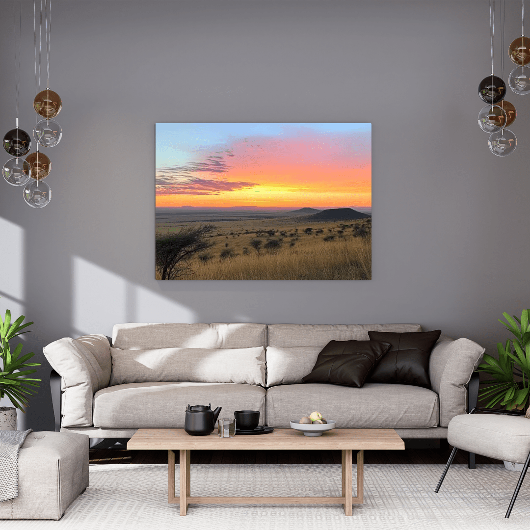 Savannah Sunrise Bliss - Landscape Wall Art - Aestheticanvas