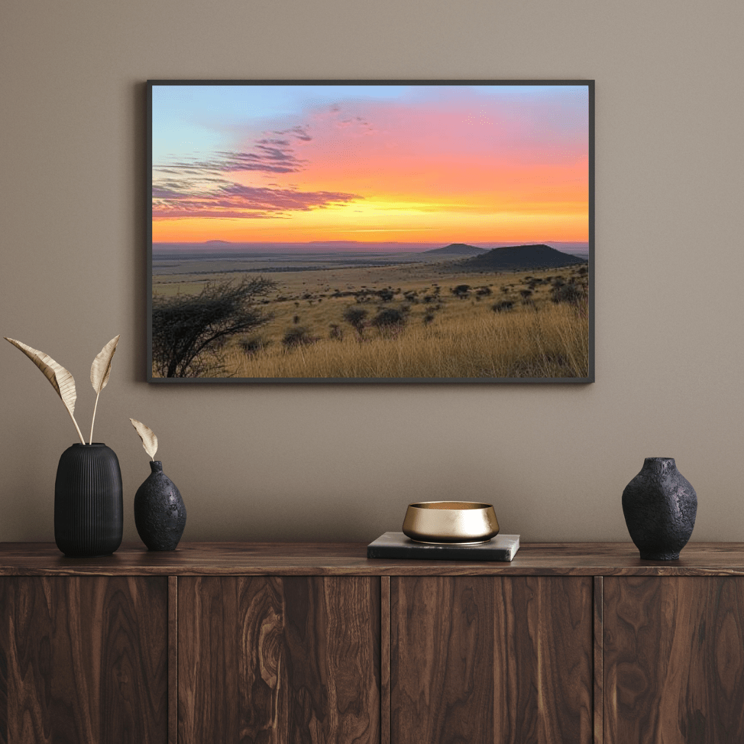 Savannah Sunrise Bliss - Landscape Wall Art - Aestheticanvas