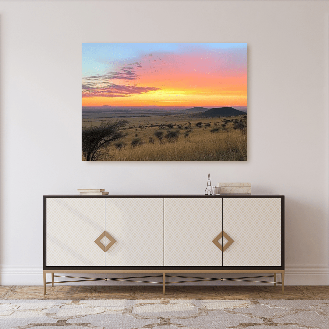 Savannah Sunrise Bliss - Landscape Wall Art - Aestheticanvas