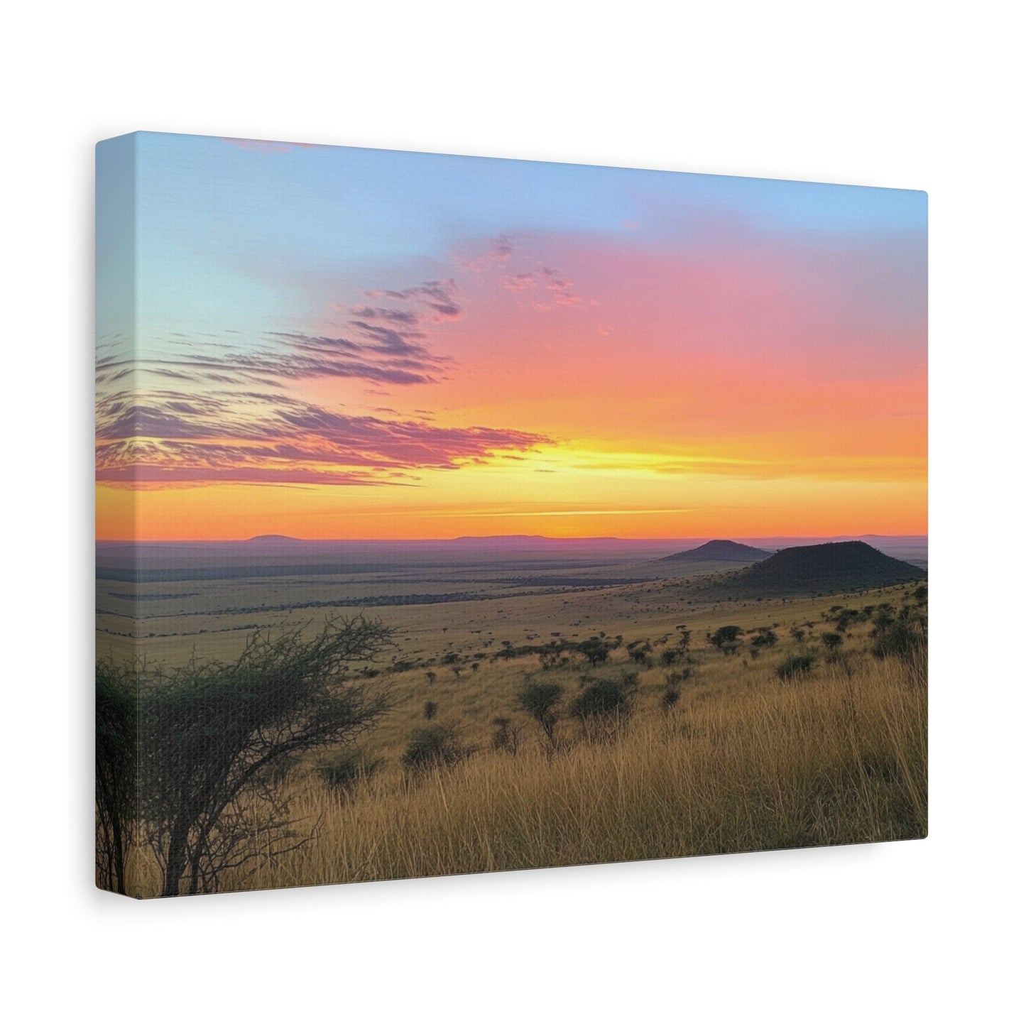 Savannah Sunrise Bliss - Landscape Wall Art - Aestheticanvas