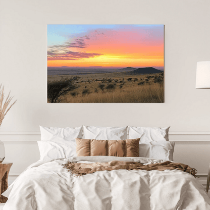 Savannah Sunrise Bliss - Landscape Wall Art - Aestheticanvas