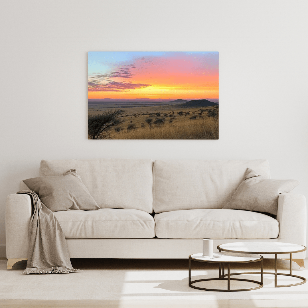 Savannah Sunrise Bliss - Landscape Wall Art - Aestheticanvas