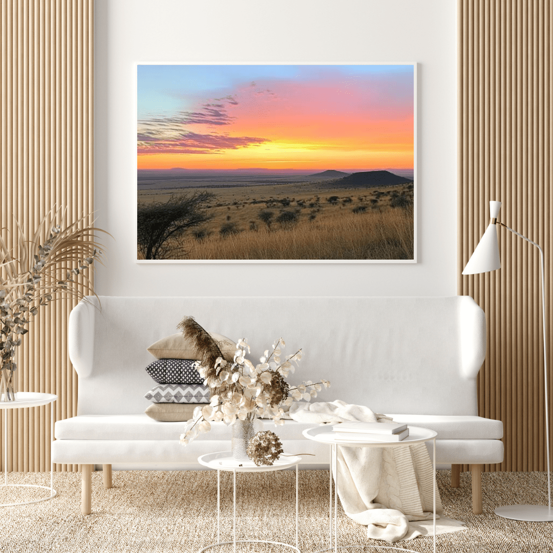 Savannah Sunrise Bliss - Landscape Wall Art - Aestheticanvas