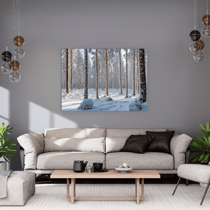 Scandinavian Winter - Forest Wall Art - Aestheticanvas