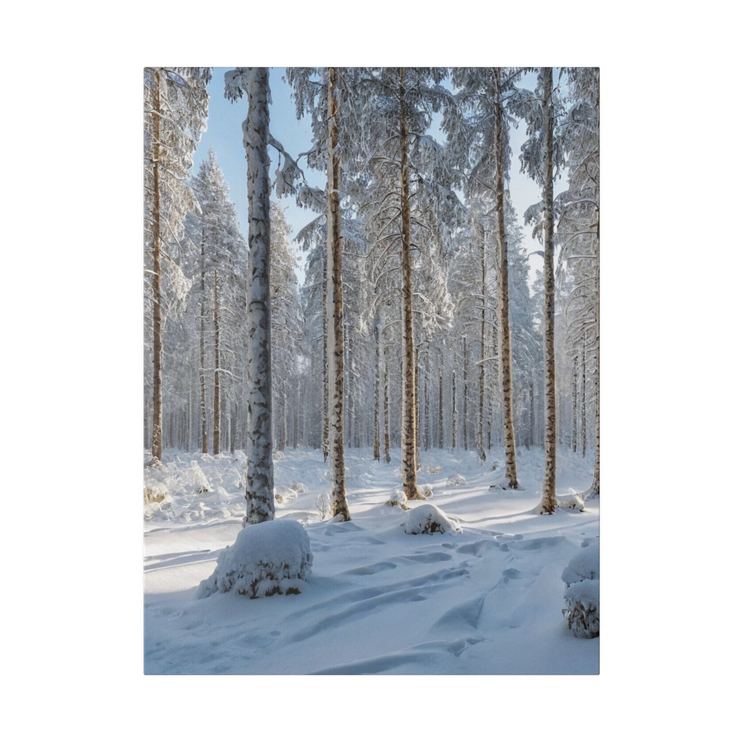 Scandinavian Winter - Forest Wall Art - Aestheticanvas