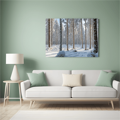 Scandinavian Winter - Forest Wall Art - Aestheticanvas