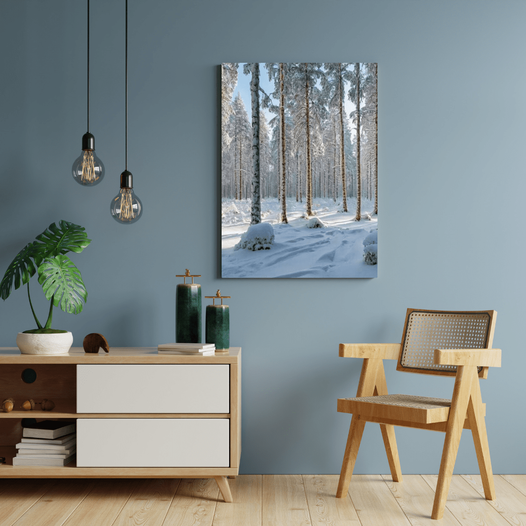 Scandinavian Winter - Forest Wall Art - Aestheticanvas