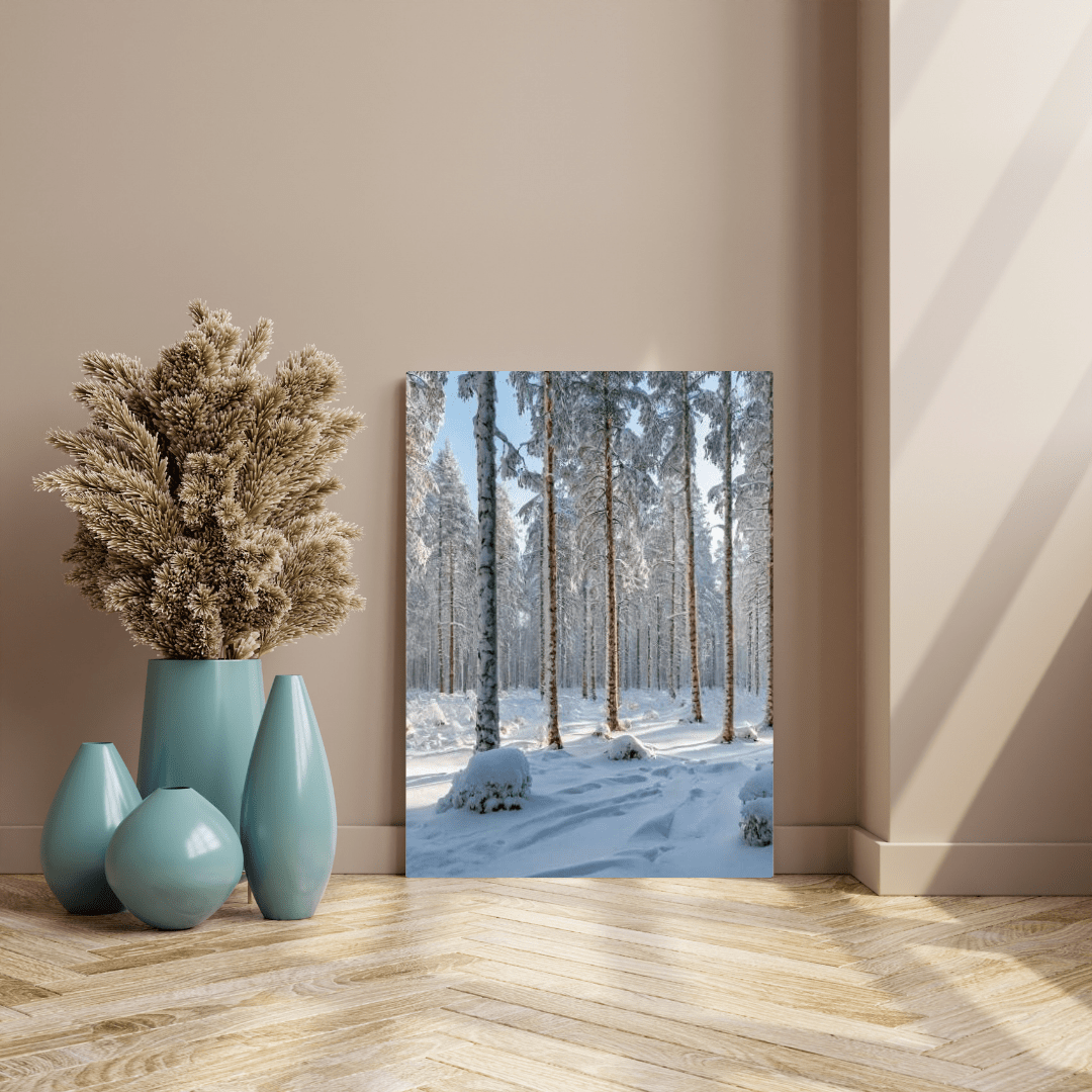 Scandinavian Winter - Forest Wall Art - Aestheticanvas