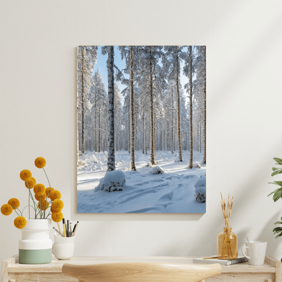 Scandinavian Winter - Forest Wall Art - Aestheticanvas