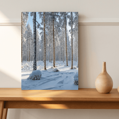 Scandinavian Winter - Forest Wall Art - Aestheticanvas